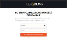 Tablet Screenshot of idea2blog.com